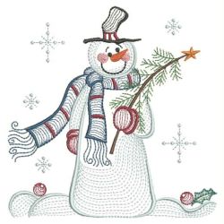 Rippled Folk Snowman 06(Sm)