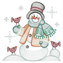 Rippled Folk Snowman 09(Lg)