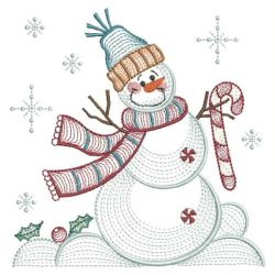 Rippled Folk Snowman 10(Lg) machine embroidery designs