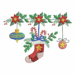 Christmas Clothesline 08 machine embroidery designs