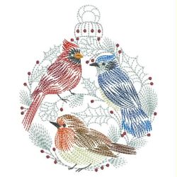 Vintage Winte Birds 04(Md) machine embroidery designs