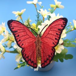 Red Butterfly machine embroidery designs
