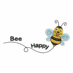 Happy Bee machine embroidery designs