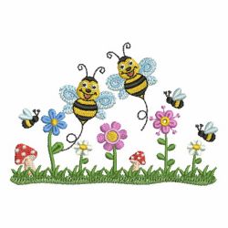 Happy Bee 03 machine embroidery designs