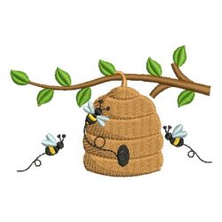 Happy Bee 08 machine embroidery designs