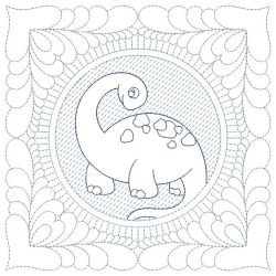 Trapunto Dinosaur Quilt 06(Md) machine embroidery designs