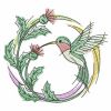 Watercolor Hummingbird Wreath 01(Lg)