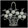 White Work Floral Baskets(Lg)