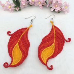 FSL Feather Earrings machine embroidery designs