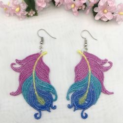 FSL Feather Earrings 08 machine embroidery designs