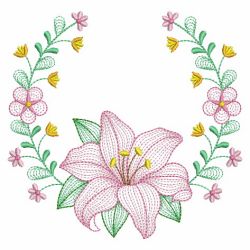 Rippled Floral Laurels 03(Md) machine embroidery designs