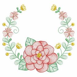 Rippled Floral Laurels 05(Md) machine embroidery designs