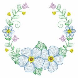 Rippled Floral Laurels 09(Sm) machine embroidery designs