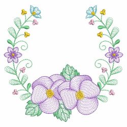Rippled Floral Laurels 10(Md) machine embroidery designs