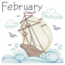 Months Of The Year Beach Time 02(Md) machine embroidery designs