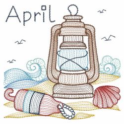 Months Of The Year Beach Time 04(Md) machine embroidery designs