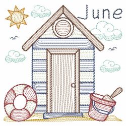 Months Of The Year Beach Time 06(Lg) machine embroidery designs