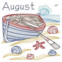 Months Of The Year Beach Time 08(Lg) machine embroidery designs
