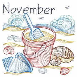 Months Of The Year Beach Time 11(Md) machine embroidery designs