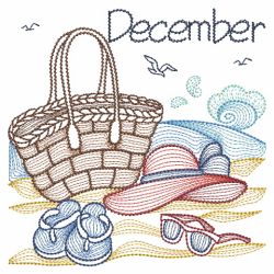 Months Of The Year Beach Time 12(Md) machine embroidery designs