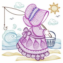 Summer Fun Sunbonnets 02(Lg) machine embroidery designs