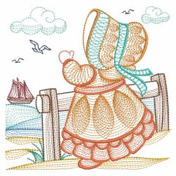 Summer Fun Sunbonnets 03(Md) machine embroidery designs