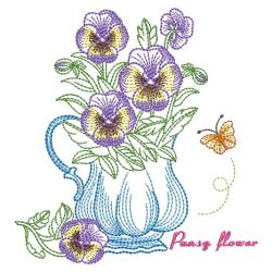 Vintage Pansy 01(Sm) machine embroidery designs