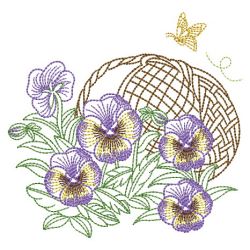 Vintage Pansy 06(Md) machine embroidery designs