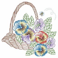 Vintage Pansy 07(Md) machine embroidery designs