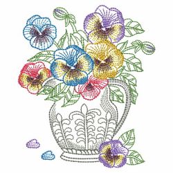 Vintage Pansy 09(Md) machine embroidery designs