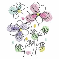 Doodle Flowers(Md) machine embroidery designs
