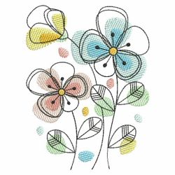 Doodle Flowers 03(Sm) machine embroidery designs