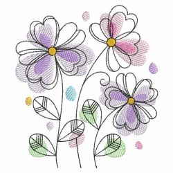 Doodle Flowers 04(Lg) machine embroidery designs