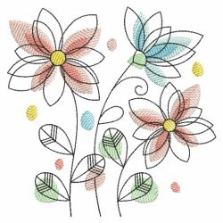 Doodle Flowers 06(Lg) machine embroidery designs