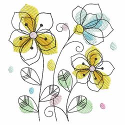 Doodle Flowers 08(Lg) machine embroidery designs