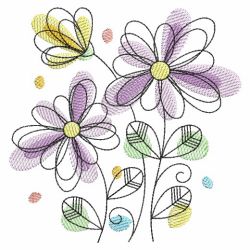 Doodle Flowers 09(Sm) machine embroidery designs