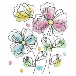 Doodle Flowers 10(Lg) machine embroidery designs