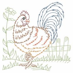 Vintage Chickens 3 02(Lg) machine embroidery designs