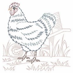 Vintage Chickens 3 05(Lg) machine embroidery designs