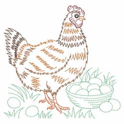 Vintage Chickens 3 08(Sm) machine embroidery designs