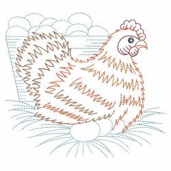 Vintage Chickens 3 10(Md) machine embroidery designs