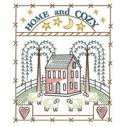 Country Saltbox House(Sm) machine embroidery designs