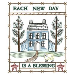 Country Saltbox House 04(Lg) machine embroidery designs