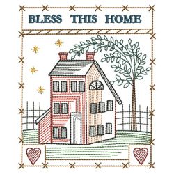 Country Saltbox House 05(Lg) machine embroidery designs