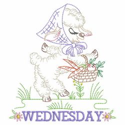 Days Of The Week Cuties 04(Md) machine embroidery designs