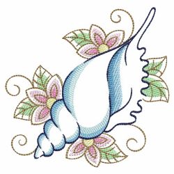 Floral Seashells 01(Md) machine embroidery designs