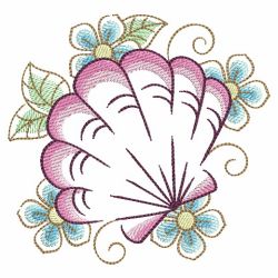 Floral Seashells 04(Md) machine embroidery designs