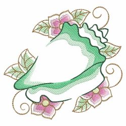 Floral Seashells 06(Md) machine embroidery designs