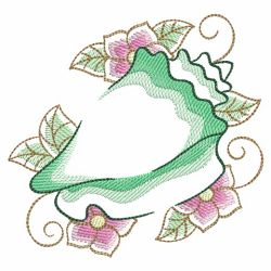 Floral Seashells 06(Lg) machine embroidery designs