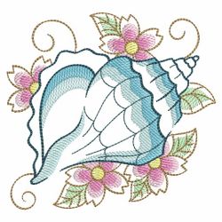 Floral Seashells 08(Md) machine embroidery designs